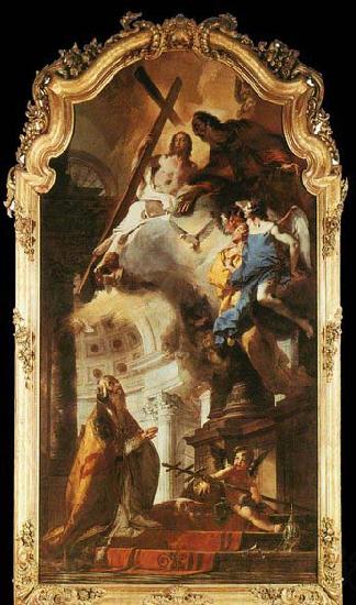 TIEPOLO, Giovanni Domenico Pope St Clement Adoring the Trinity Norge oil painting art